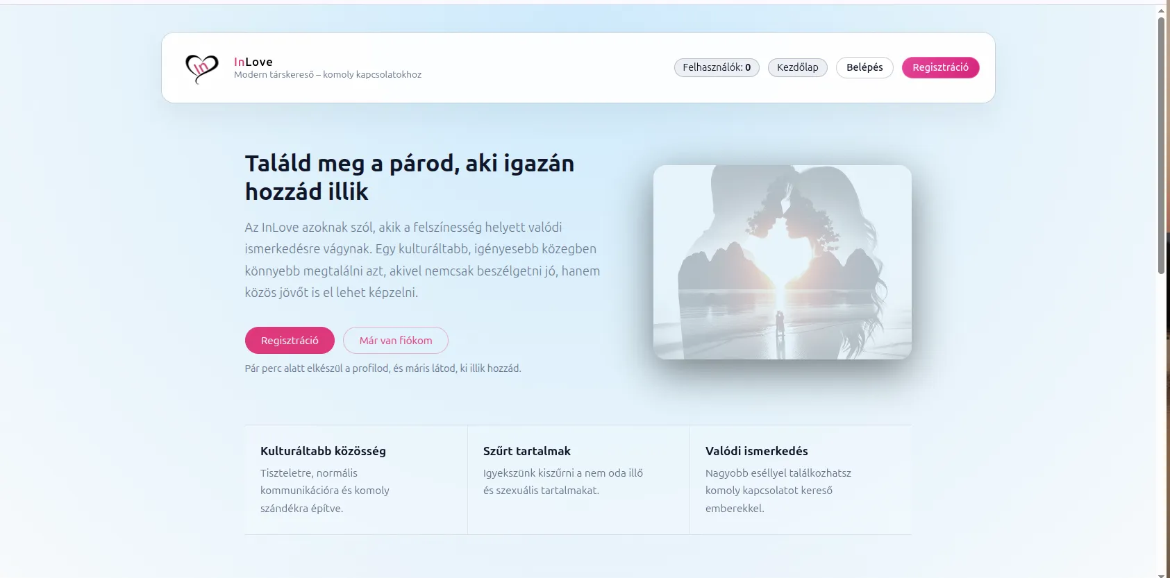 InLove társkereső platform referencia