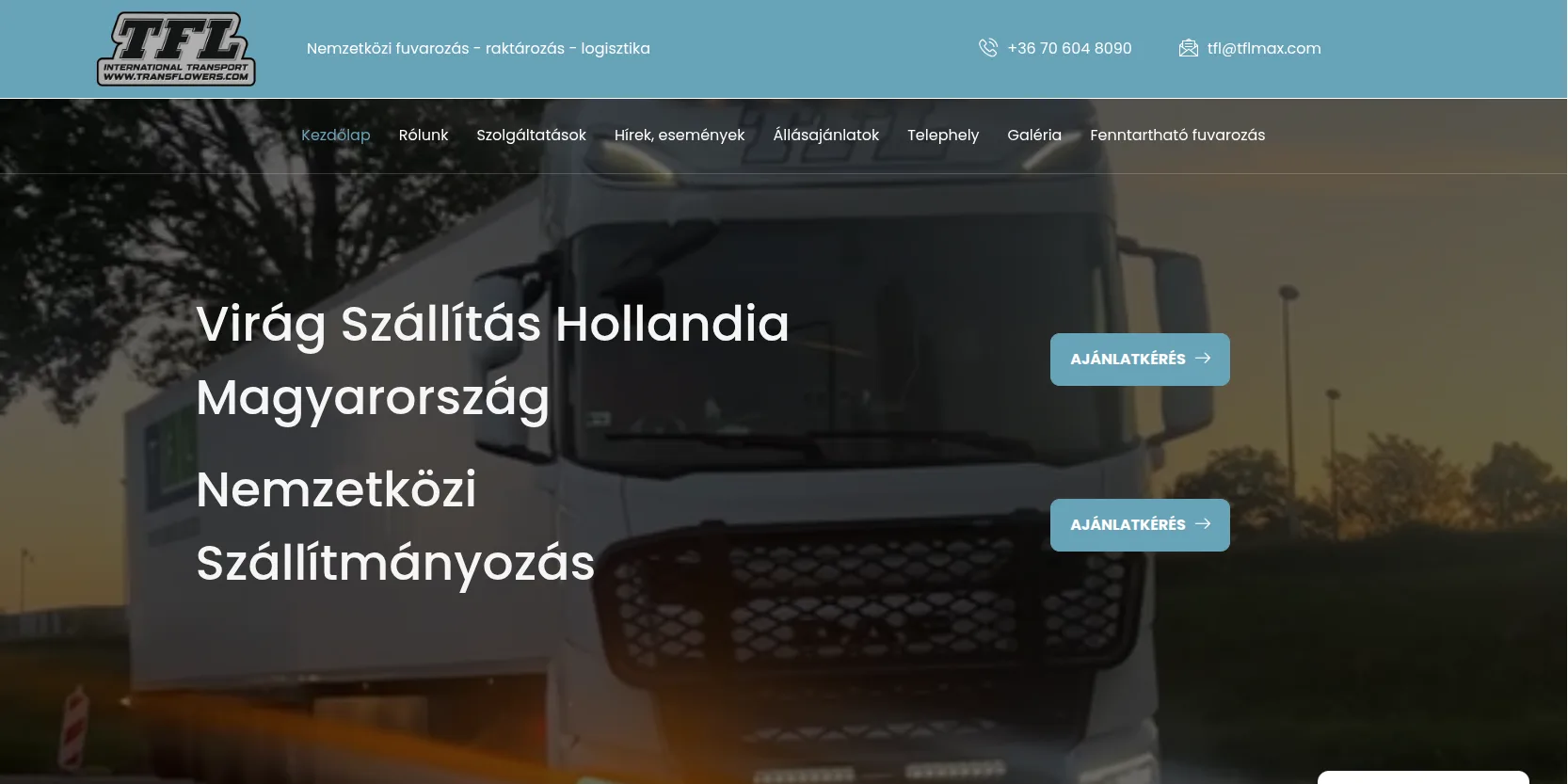 Transflowers többnyelvű WordPress weboldal referencia